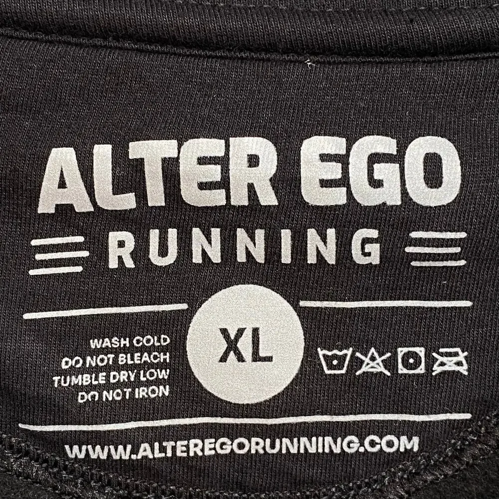 Alter Ego Running Peace Skeleton Crew Neck Pullover‎ Sweatshirt Mens XL Black
